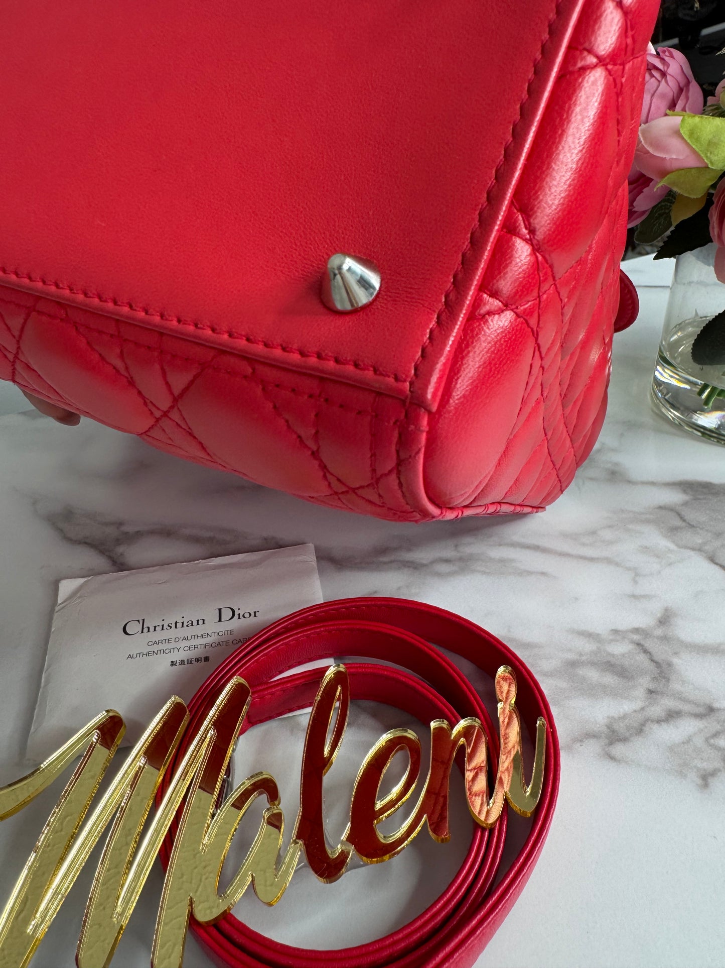 Lady Dior Bag Cannage Quilt Lambskin Medium
