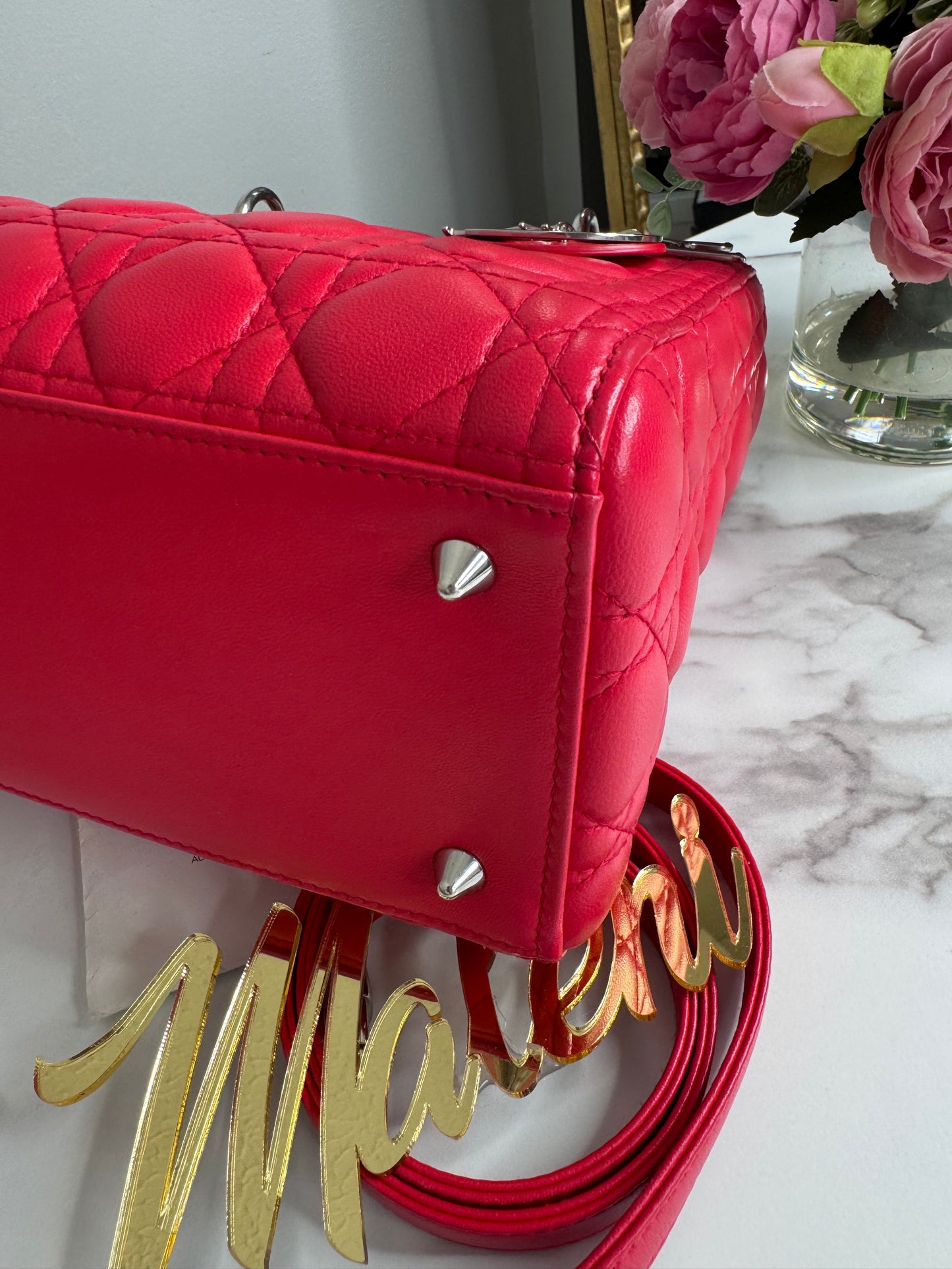 Lady Dior Bag Cannage Quilt Lambskin Medium