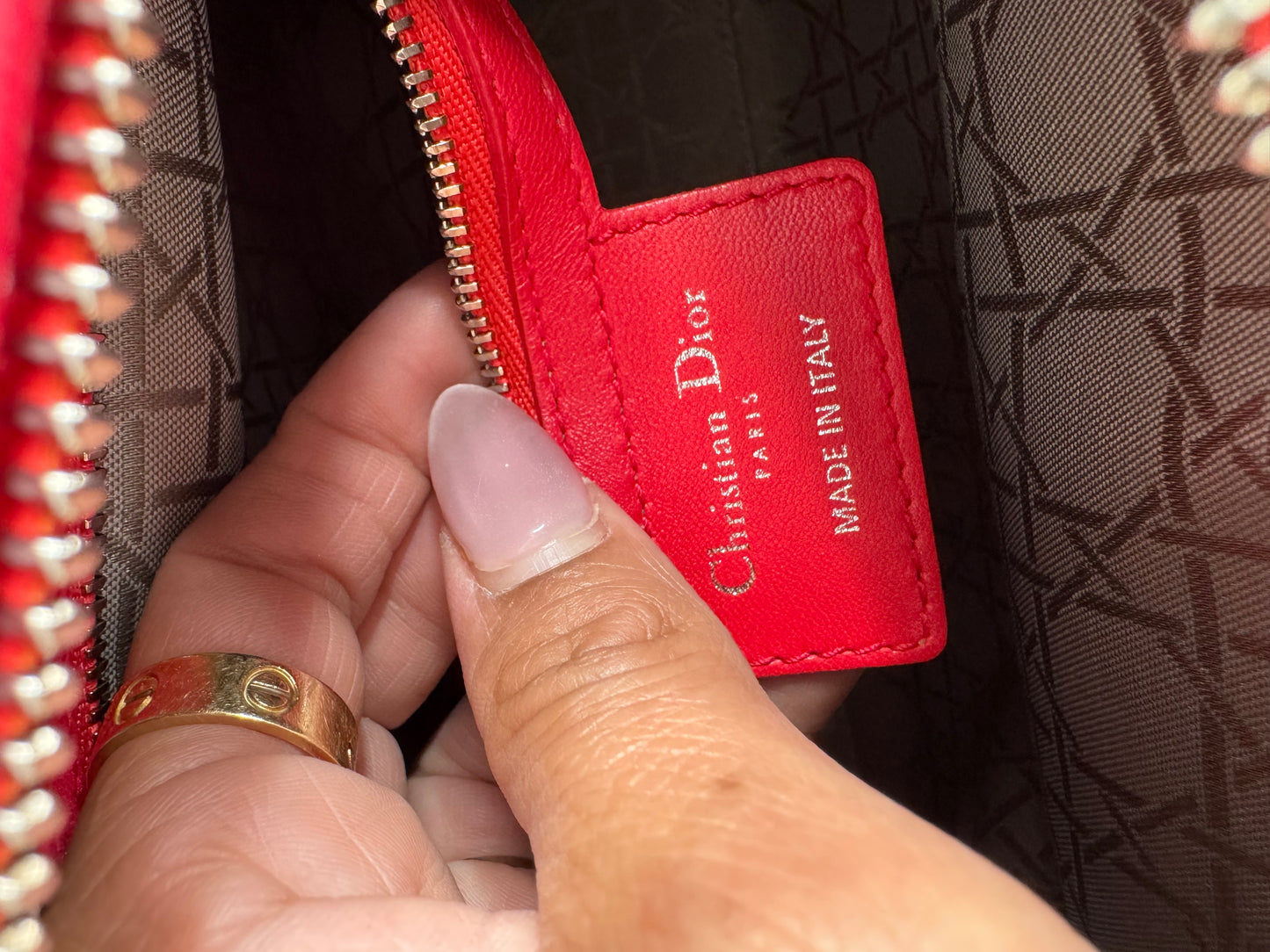Lady Dior Bag Cannage Quilt Lambskin Medium