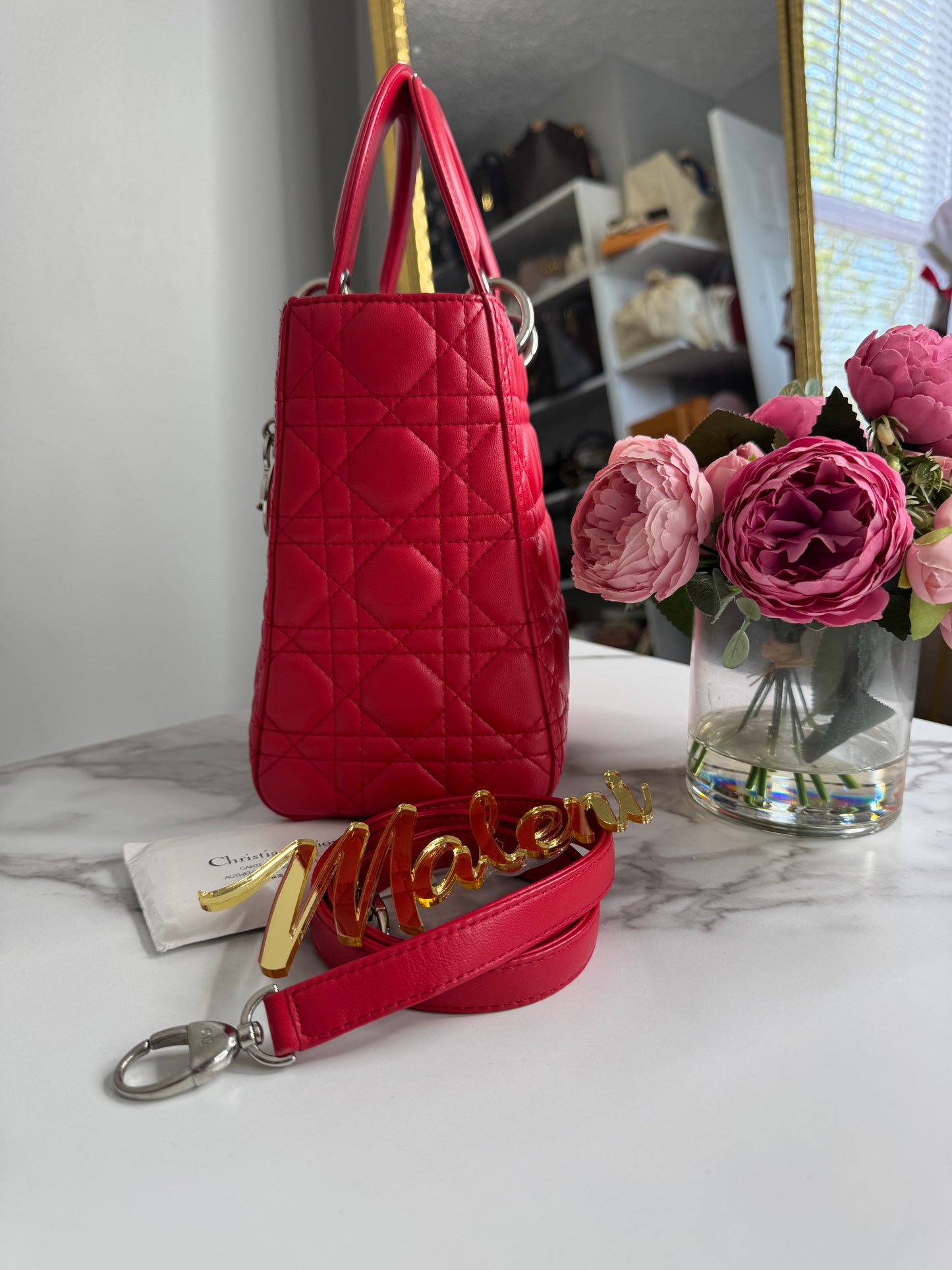 Lady Dior Bag Cannage Quilt Lambskin Medium