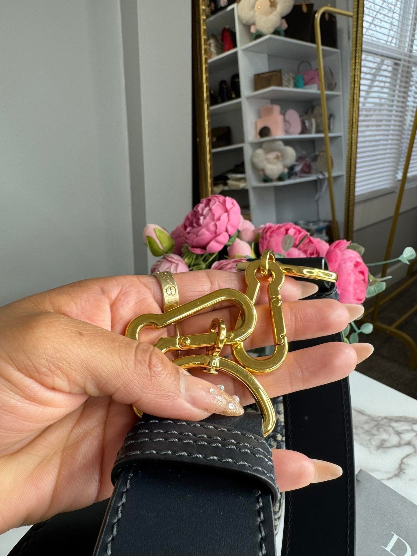 Dior 30 Montaigne Box Bag Oblique Jacquard Blue