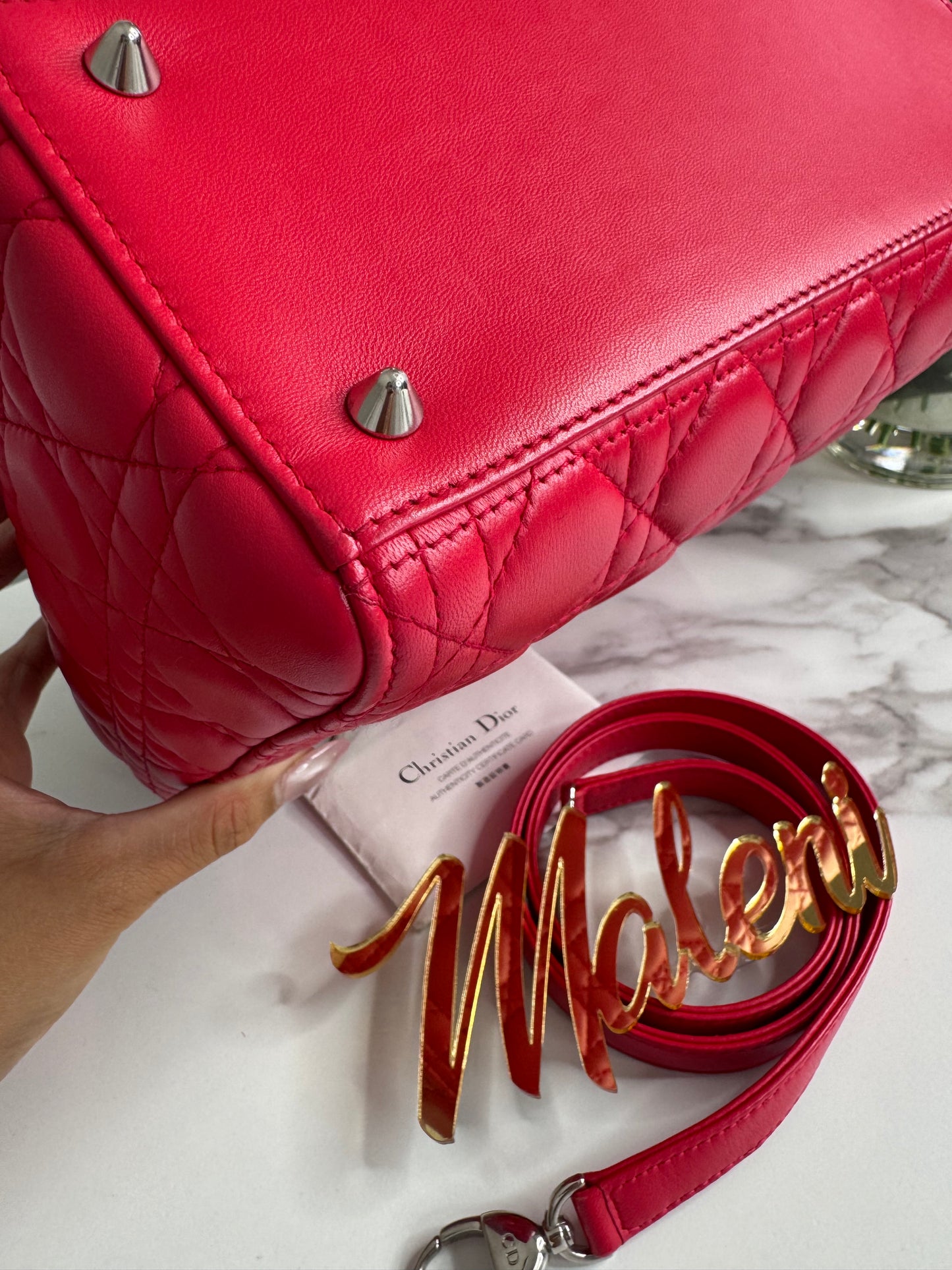 Lady Dior Bag Cannage Quilt Lambskin Medium