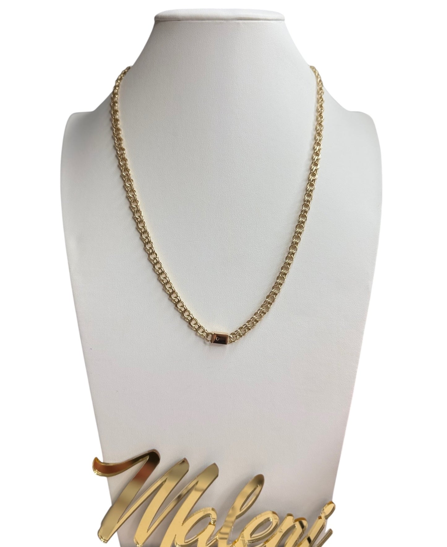 14K Tejido Chino Solida 22”