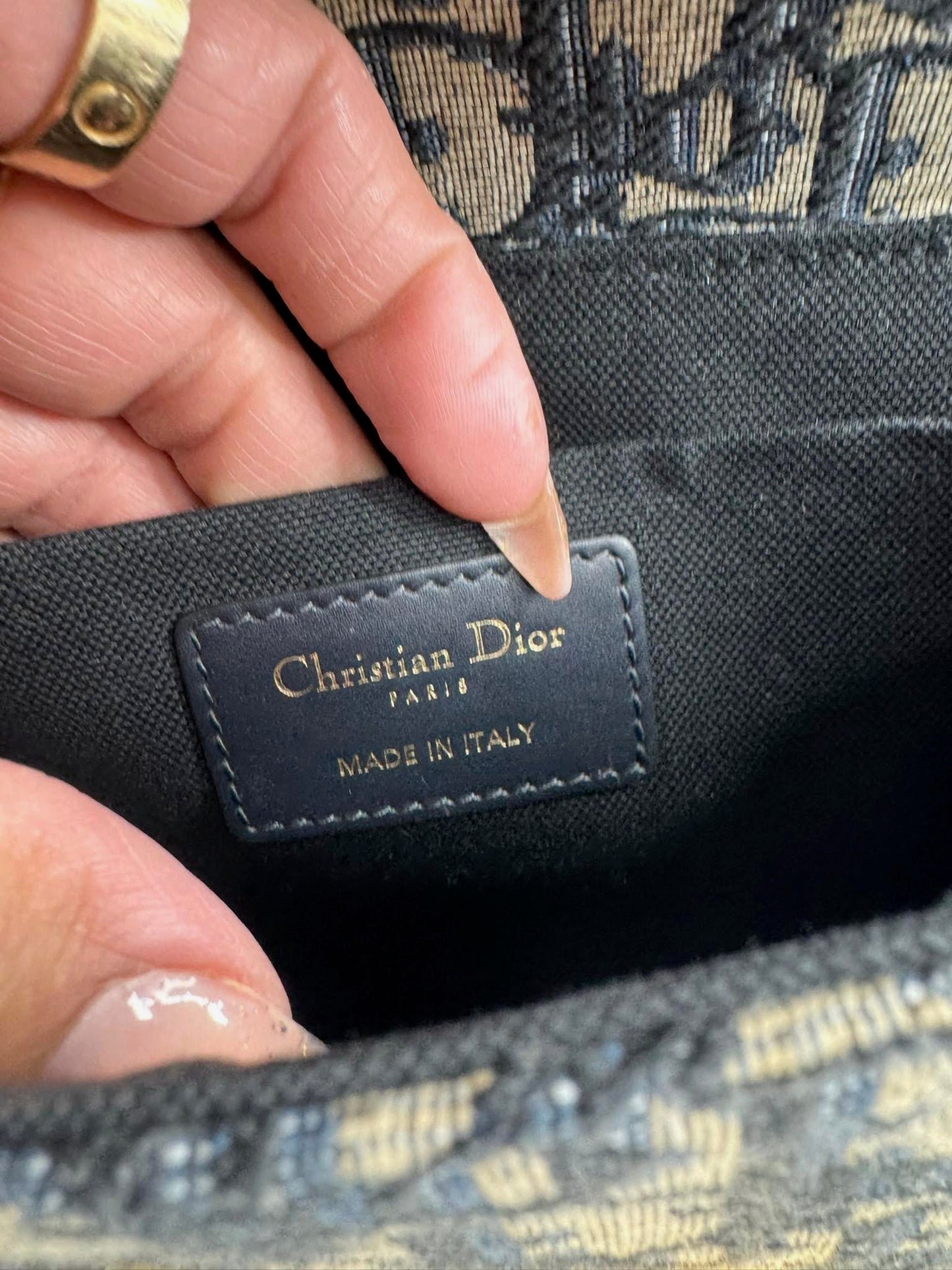 Dior 30 Montaigne Box Bag Oblique Jacquard Blue