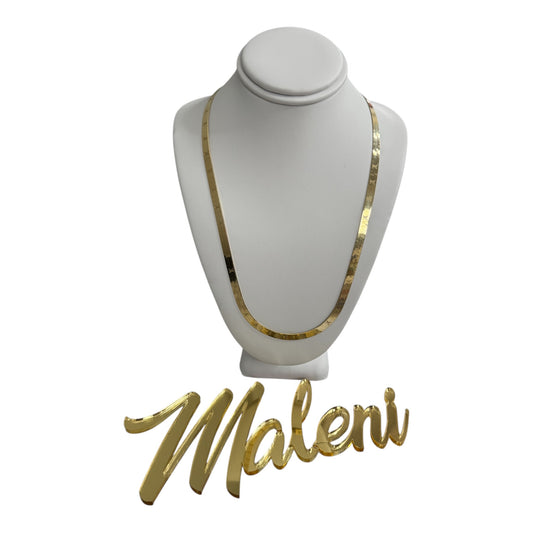 14K Cadena Espiga Reversible 17”