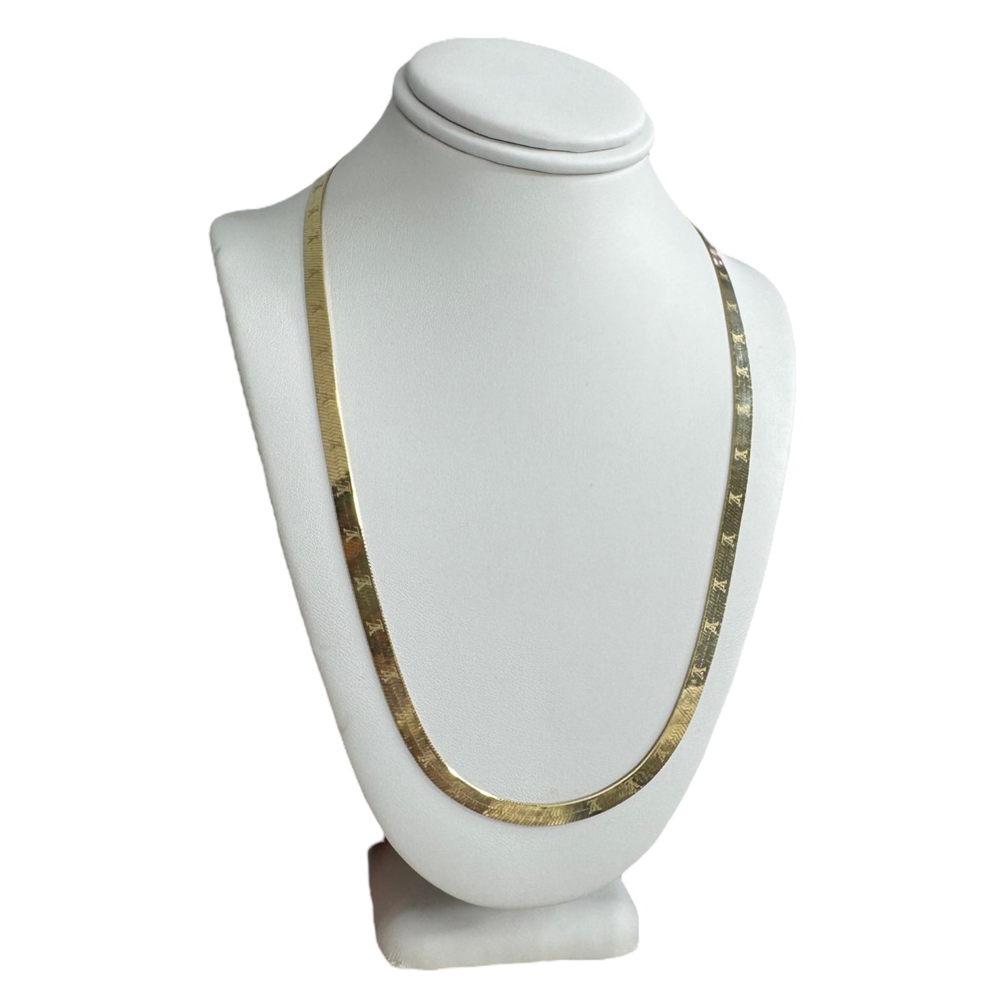 14K Cadena Espiga Reversible 17”