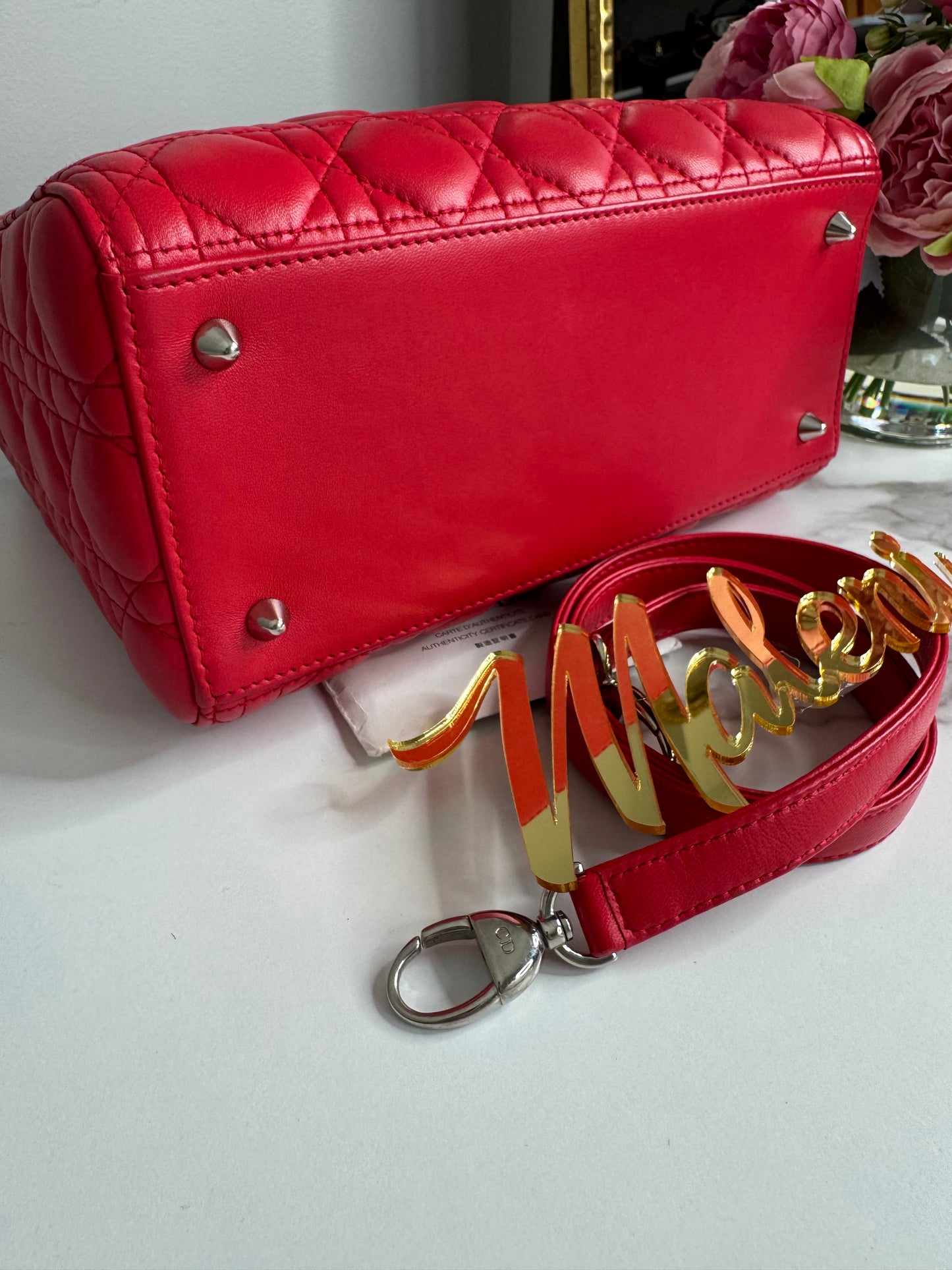 Lady Dior Bag Cannage Quilt Lambskin Medium