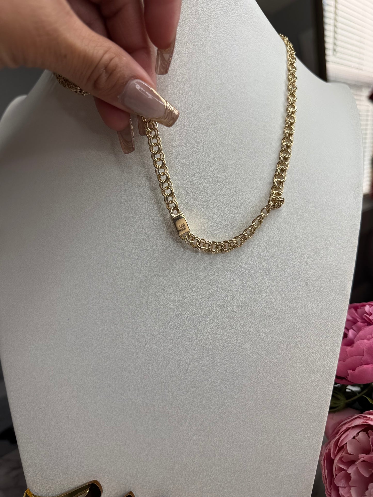 14K Tejido Chino Solida 22”